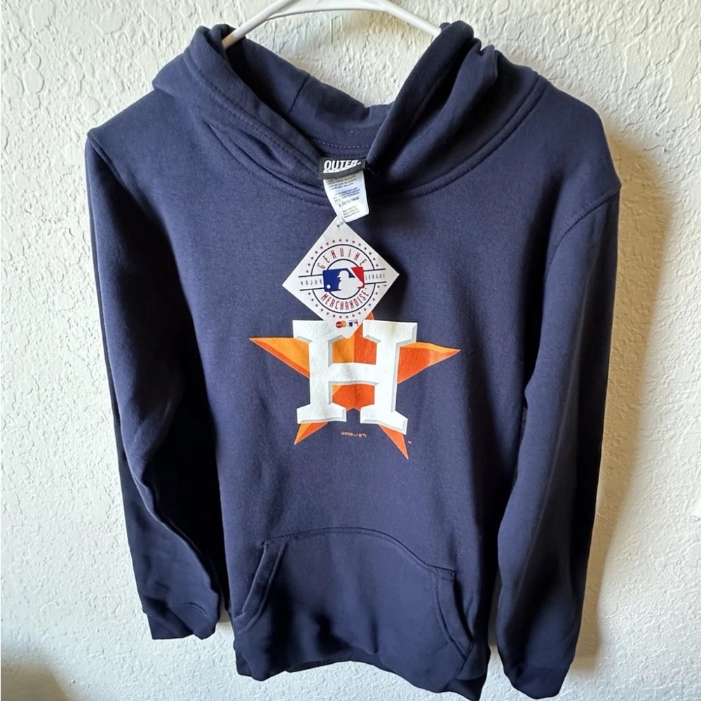Youth XL Houston Astros OUTERSTUFF Navy Pullover Hoodie NWT ⚾️ 🔥